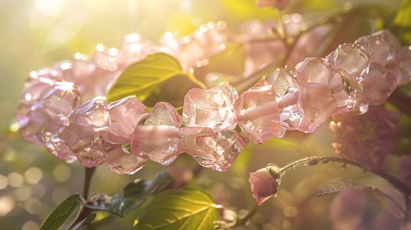 L'harmonie avec la nature : bracelet naturel en quartz rose